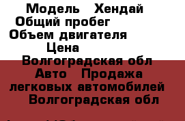  › Модель ­ Хендай › Общий пробег ­ 60 000 › Объем двигателя ­ 1 500 › Цена ­ 265 000 - Волгоградская обл. Авто » Продажа легковых автомобилей   . Волгоградская обл.